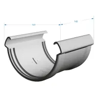 Соединитель желобов Docke Lux Латте, (RAL 1015)