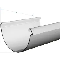 Желоб водосточный 3 м Docke Lux Латте, (RAL 1015)