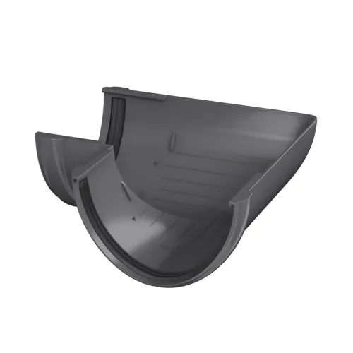 Угол желоба ТЕХНОНИКОЛЬ 125/82, 90°, серый (RAL 7024)