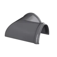 Угол желоба ТЕХНОНИКОЛЬ 125/82, 90°, серый (RAL 7024)