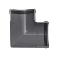 Угол желоба ТЕХНОНИКОЛЬ 125/82, 90°, серый (RAL 7024)