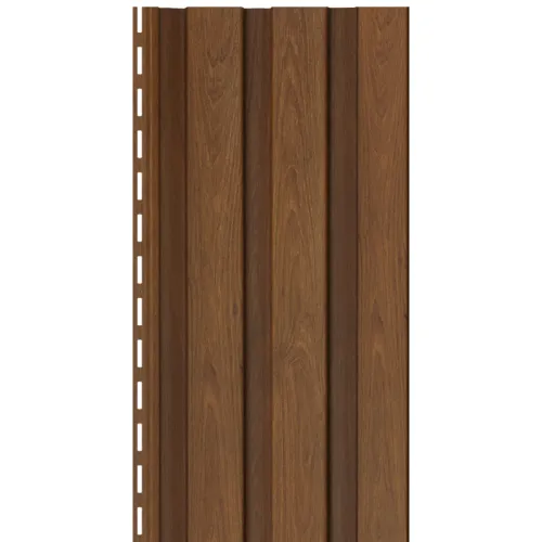 Пластиковый сайдинг U-Plast Timberblock Рейка фасадная Бренд: U-Plast • Вид товара: Сайдинг • Серия: Timberblock • Цвет: Дуб золотой • Количество в упаковке, шт.: 10 • Вес упа