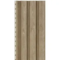 Пластиковый сайдинг U-Plast Timberblock Рейка фасадная Орех светлый