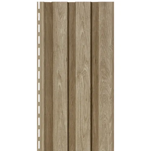 Пластиковый сайдинг U-Plast Timberblock Рейка фасадная Орех светлый