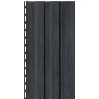 Пластиковый сайдинг U-Plast Timberblock Рейка фасадная Угольный
