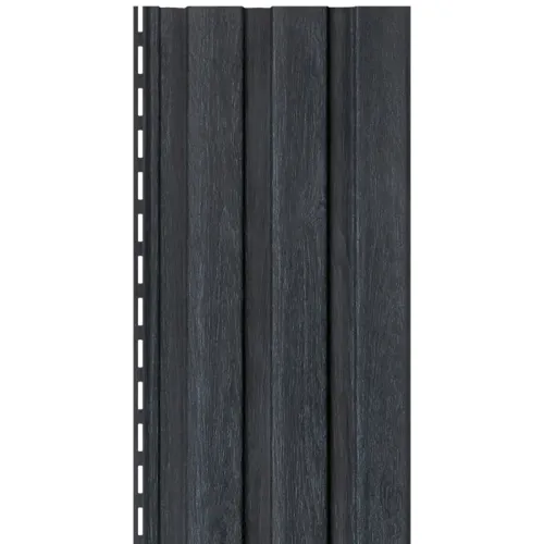 Пластиковый сайдинг U-Plast Timberblock Рейка фасадная Угольный