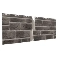 Фасадная панель U-Plast ПВХ Стоун Хаус S-Lock Таганай Туманный