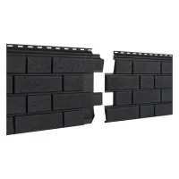 Фасадная панель U-Plast ПВХ Стоун Хаус S-Lock Клинкер Нордик Графитовый