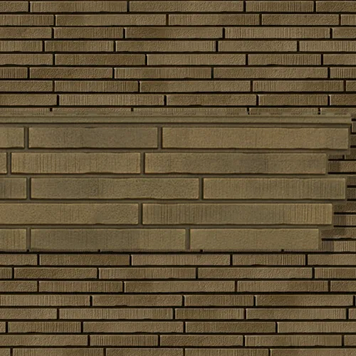 Фасадная панель U-Plast Stone House S-lock Ригельный кирпич Латунь