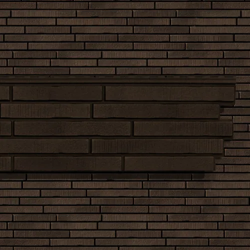 Фасадная панель U-Plast Stone House S-lock Ригельный кирпич Мокко