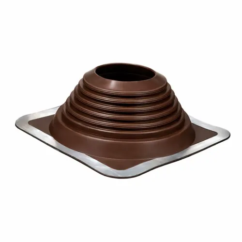Кровельная проходка Мастер-Флэш прямая №7 EPDM, 364х364, Ø152-208 мм, коричневый