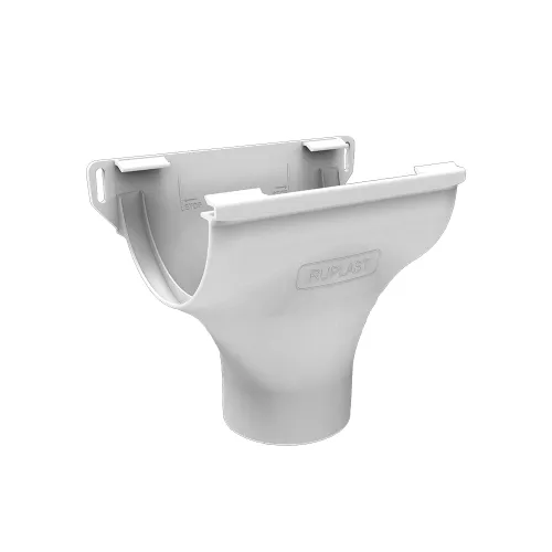 Воронка желоба RUPLAST 125x80, Белый, RAL 9003