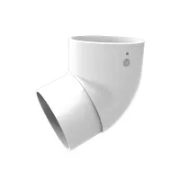 Колено трубы 67 гр. RUPLAST PVC 125/80, Белый, RAL 9003