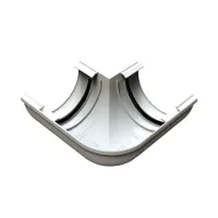 Угол желоба внешний 90 гр. с уплотнителем RUPLAST PVC 125/80, Белый, RAL 9003