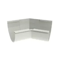 Угол желоба внутренний 135 гр. с уплотнителем RUPLAST PVC 125/80, Белый, RAL 9003