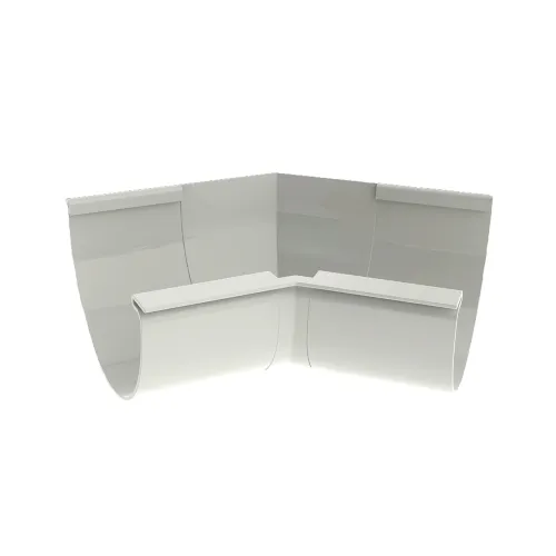 Угол желоба внутренний 135 гр. с уплотнителем RUPLAST PVC 125/80, Белый, RAL 9003