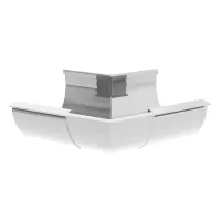 Угол желоба внешний 135 гр. с уплотнителем RUPLAST PVC 125/80, Белый, RAL 9003