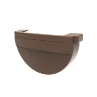 Заглушка желоба универсальная RUPLAST PVC 125/80, Коричневый, RAL 8019
