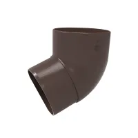 Колено трубы 67 гр. RUPLAST PVC 125/80, Коричневый, RAL 8019