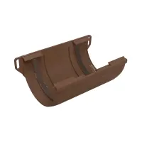 Соединитель желоба с уплотнителем RUPLAST PVC 125/80, Коричневый, RAL 8019