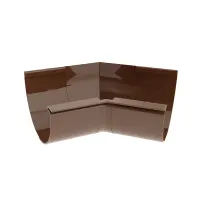 Угол желоба внутренний 135 гр. с уплотнителем RUPLAST PVC 125/80, Коричневый, RAL 8019