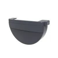 Заглушка желоба универсальная RUPLAST PVC 125/80, Графит, RAL 7024