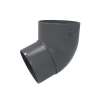 Колено трубы 67 гр. RUPLAST PVC 125/80, Графит, RAL 7024