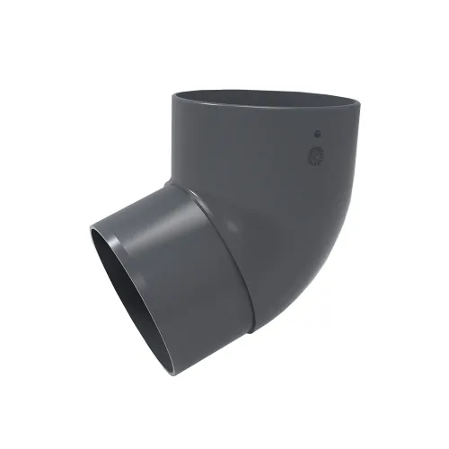 Колено трубы 67 гр. RUPLAST PVC 125/80, Графит, RAL 7024