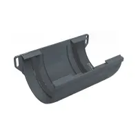 Соединитель желоба с уплотнителем RUPLAST PVC 125/80, Графит, RAL 7024