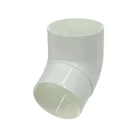 Колено трубы 67° GLC PVC 152/100, Белый, RAL 9010