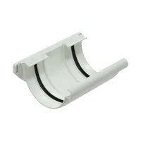 Соединитель желоба с уплотнителем GLC PVC 152/100, Белый, RAL 9010