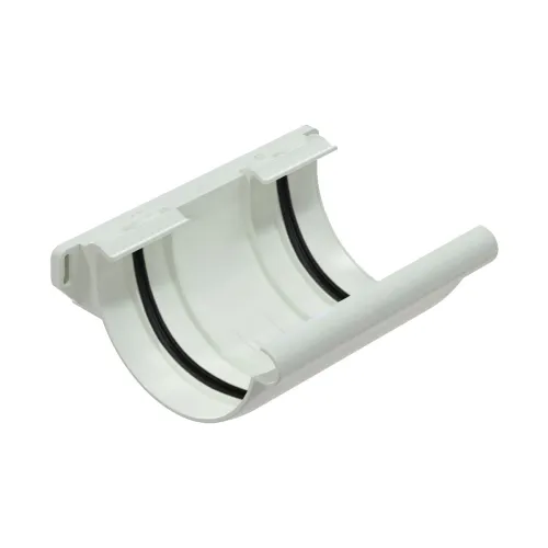 Соединитель желоба с уплотнителем GLC PVC 152/100, Белый, RAL 9010