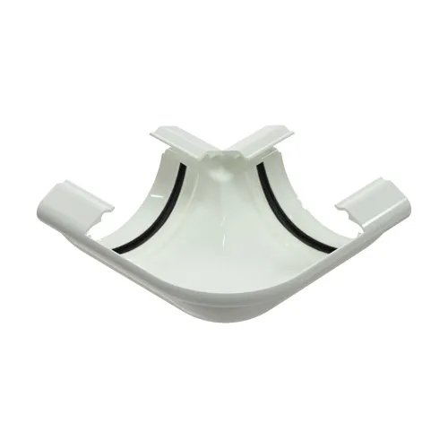 Угол желоба универсальный 90° GLC PVC 152/100, Белый, RAL 9010