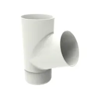 Тройник трубы 67° GLC PVC 152/100, Белый, RAL 9010
