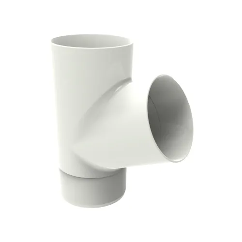 Тройник трубы 67° GLC PVC 152/100, Белый, RAL 9010