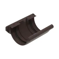 Соединитель желоба с уплотнителем GLC PVC 152/100, Коричневый, RAL 8019