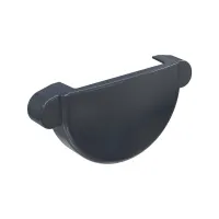 Заглушка желоба универсальная GLC PVC 152/100, Графит, RAL 7024