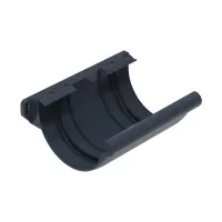 Соединитель желоба с уплотнителем GLC PVC 152/100, Графит, RAL 7024