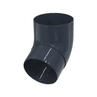 Колено трубы 67° GLC PVC 152/100, Графит, RAL 7024