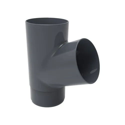 Тройник трубы 67° GLC PVC 152/100, Графит, RAL 7024