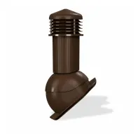Вентиляционный выход Wirplast K94 неизолированный для металлочерепицы, D125, RAL 8017, коричневый