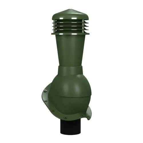 Вентиляционные выходы неизолированные Wirplast K48, D110 для металлочерепицы, RAL 6020, зеленый