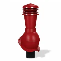 Вентиляционные выходы неизолированные Wirplast K48, D110 для металлочерепицы, RAL 3009, красный