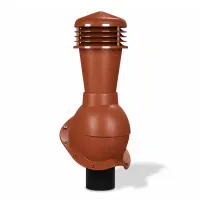 Вентиляционные выходы неизолированные Wirplast K48, D110 для металлочерепицы, RAL 8004, медно-коричневый