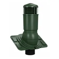 Вентиляционный выход Wirplast K91, D125 универсальный неизол. RAL 6020, зеленый
