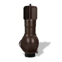Вентиляционный выход Wirplast TP-53, D150 роторный неизол. для металлочерепицы RAL 8019, темно-коричневый