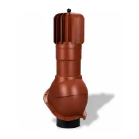 Вентиляционный выход Wirplast TP-53, D150 роторный неизол. для металлочерепицы RAL 8004, терракот