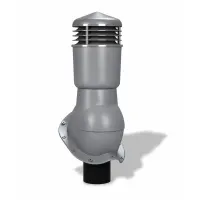 Вентиляционные выходы Wirplast K49, D110 изолированные для металлочерепицы, RAL 7046, cерый