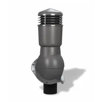 Вентиляционные выходы Wirplast K49, D110 изолированные для металлочерепицы, RAL 7024, графит