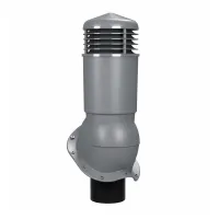 Вентиляционный выход Wirplast K95, D125/110 изолированный для металлочерепицы, RAL 7046, серый
